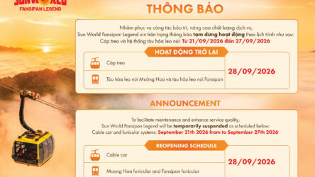Lịch Bảo Trì Cáp Treo Fansipan 2026: Tạm Dừng Từ 21/09 Đến 27/09